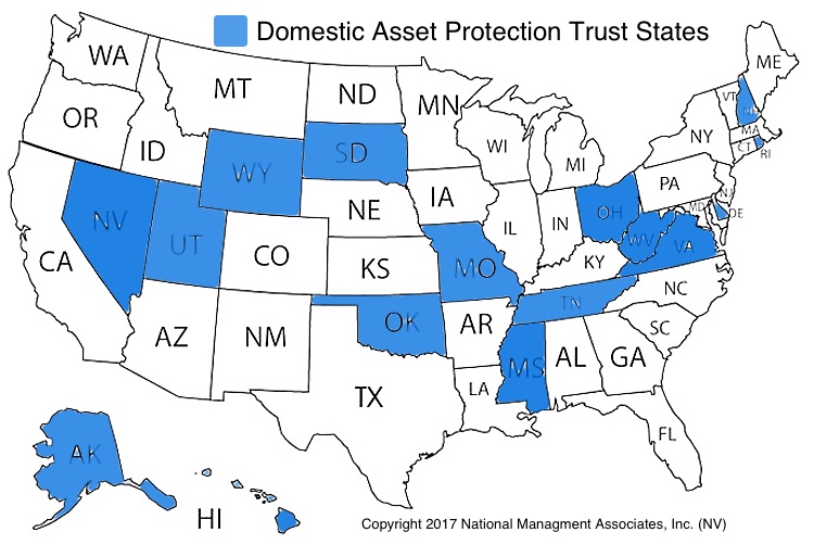 domestic asset protection trust states